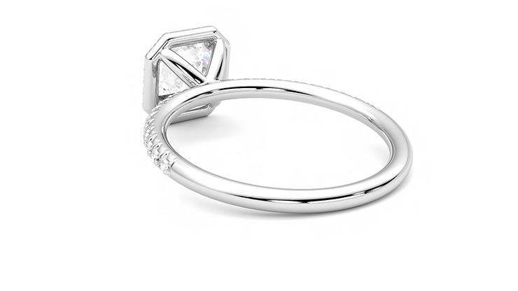 Taylor & Hart Dawn Asscher Engagement Ring 360 degree image 17