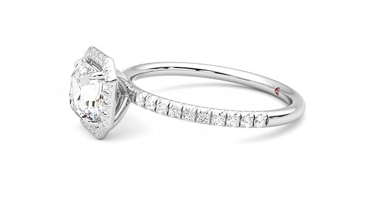 Taylor & Hart Dawn Asscher Engagement Ring 360 degree image 22