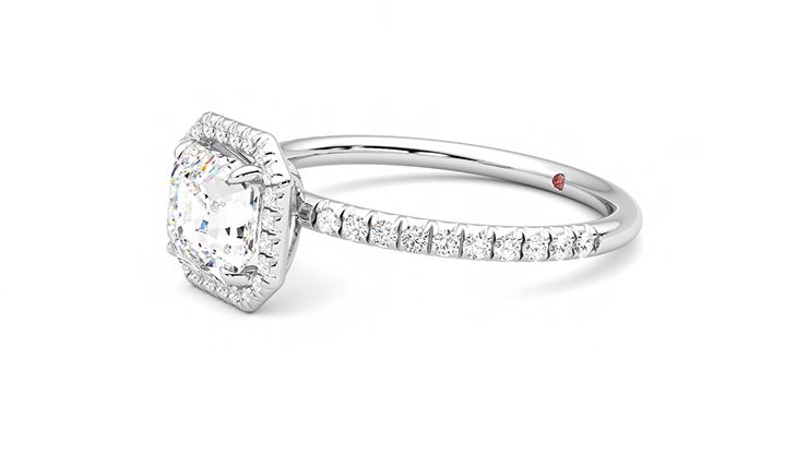 Taylor & Hart Dawn Asscher Engagement Ring 360 degree image 23