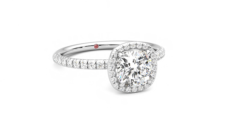 Taylor & Hart Dawn Cushion Engagement Ring 360 degree image 3