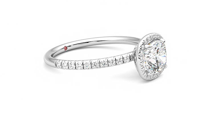 Taylor & Hart Dawn Cushion Engagement Ring 360 degree image 6