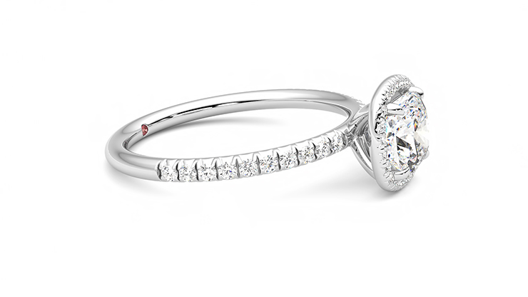 Taylor & Hart Dawn Cushion Engagement Ring 360 degree image 7