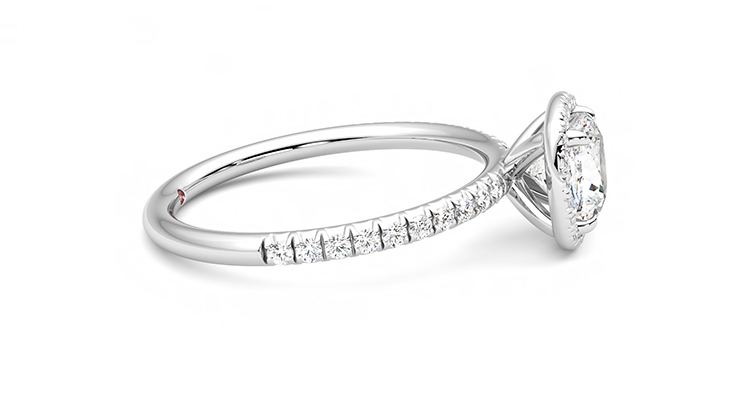 Taylor & Hart Dawn Cushion Engagement Ring 360 degree image 8