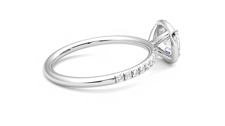 Taylor & Hart Dawn Cushion Engagement Ring 360 degree image 10