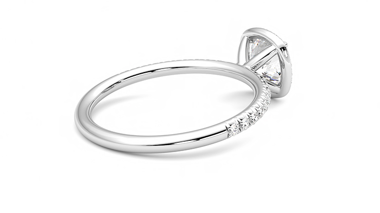 Taylor & Hart Dawn Cushion Engagement Ring 360 degree image 11