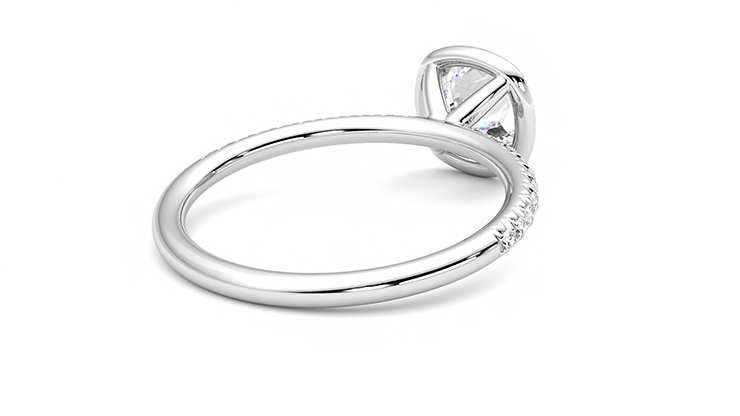 Taylor & Hart Dawn Cushion Engagement Ring 360 degree image 12