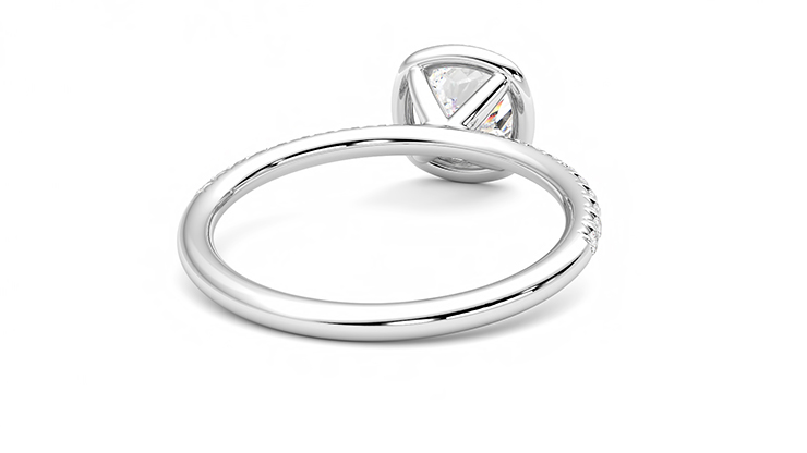 Taylor & Hart Dawn Cushion Engagement Ring 360 degree image 13
