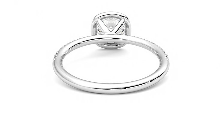 Taylor & Hart Dawn Cushion Engagement Ring 360 degree image 14