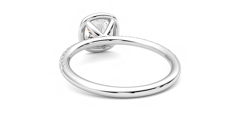 Taylor & Hart Dawn Cushion Engagement Ring 360 degree image 15