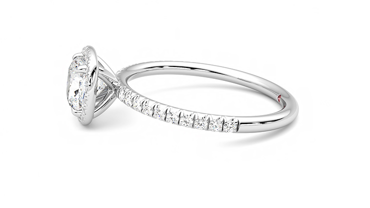 Taylor & Hart Dawn Cushion Engagement Ring 360 degree image 20