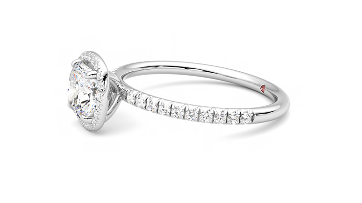 Taylor & Hart Dawn Cushion Engagement Ring 360 degree image 21