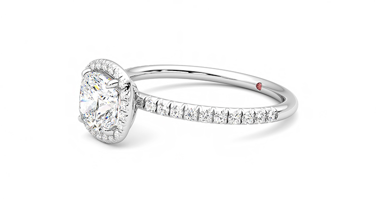 Taylor & Hart Dawn Cushion Engagement Ring 360 degree image 22