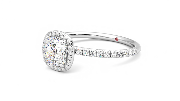 Taylor & Hart Dawn Cushion Engagement Ring 360 degree image 23
