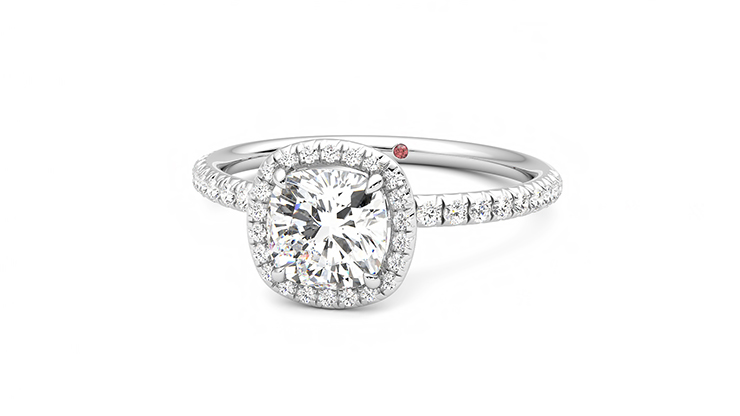 Taylor & Hart Dawn Cushion Engagement Ring 360 degree image 26