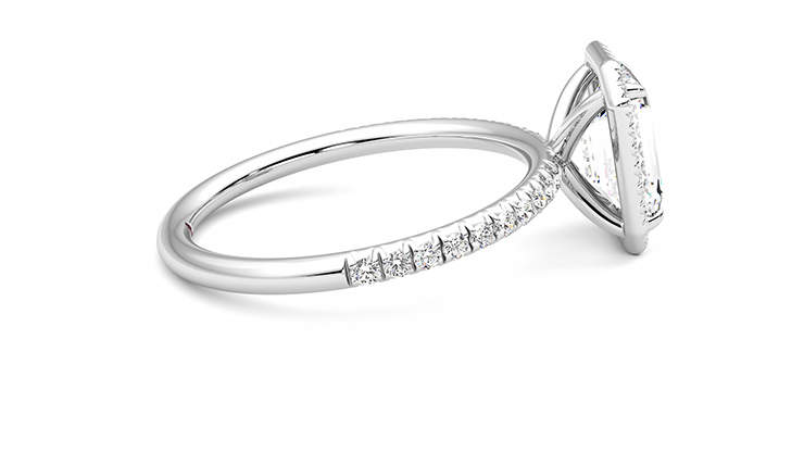 Taylor & Hart Dawn Emerald Engagement Ring 360 degree image 9
