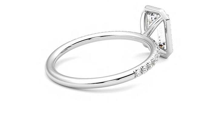 Taylor & Hart Dawn Emerald Engagement Ring 360 degree image 11