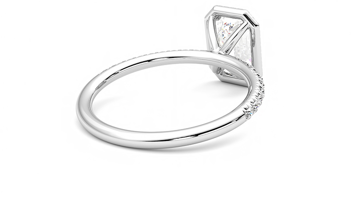 Taylor & Hart Dawn Emerald Engagement Ring 360 degree image 12