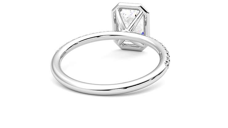 Taylor & Hart Dawn Emerald Engagement Ring 360 degree image 13