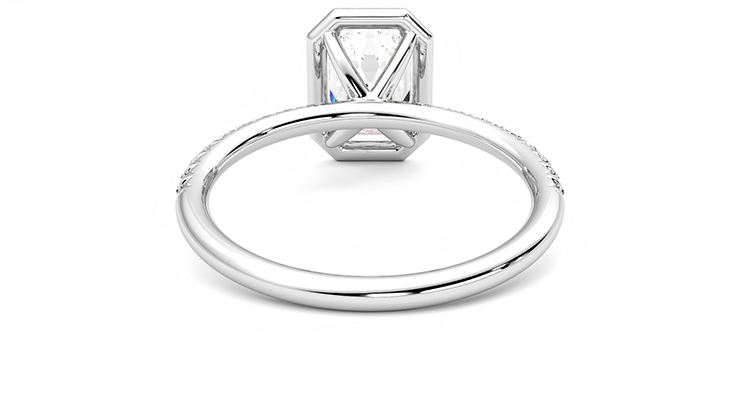 Taylor & Hart Dawn Emerald Engagement Ring 360 degree image 14