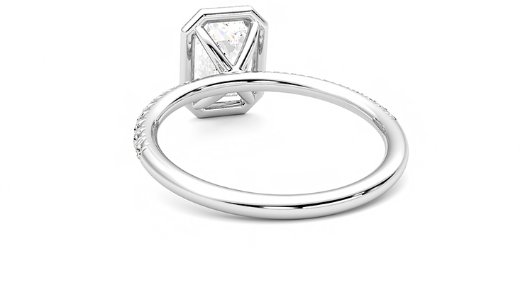 Taylor & Hart Dawn Emerald Engagement Ring 360 degree image 15