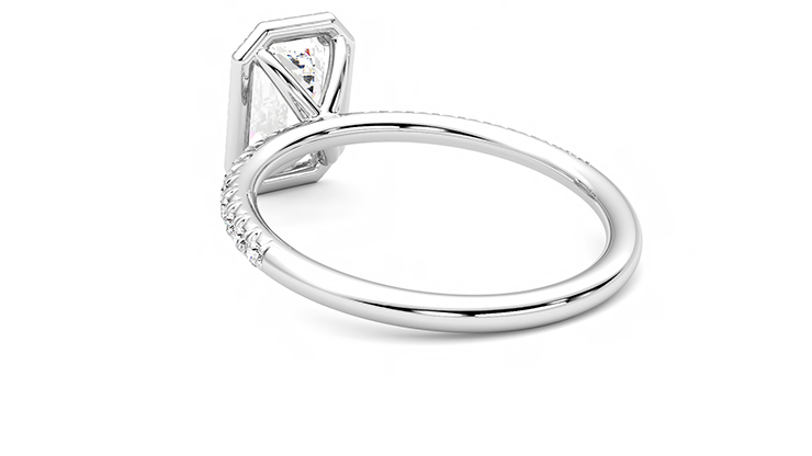 Taylor & Hart Dawn Emerald Engagement Ring 360 degree image 16