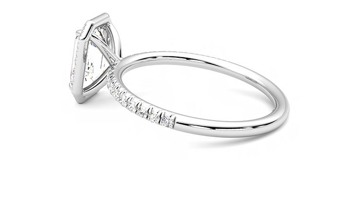 Taylor & Hart Dawn Emerald Engagement Ring 360 degree image 18