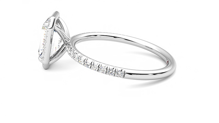 Taylor & Hart Dawn Emerald Engagement Ring 360 degree image 19