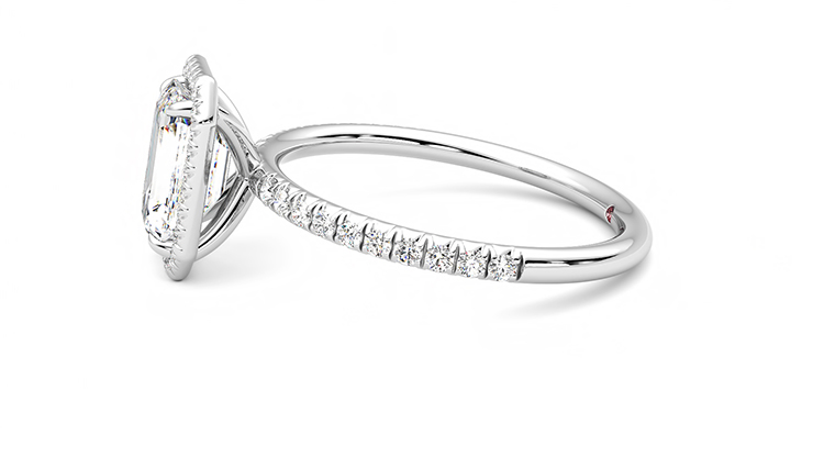 Taylor & Hart Dawn Emerald Engagement Ring 360 degree image 20