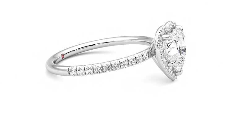 Taylor & Hart Dawn Heart Engagement Ring 360 degree image 8