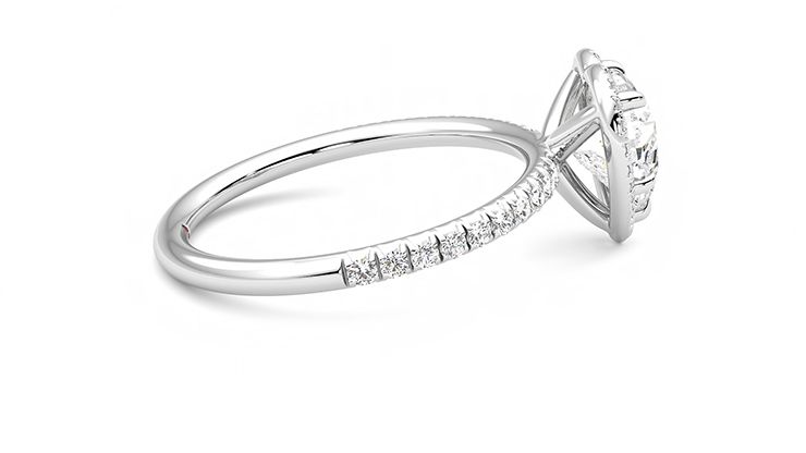 Taylor & Hart Dawn Heart Engagement Ring 360 degree image 10
