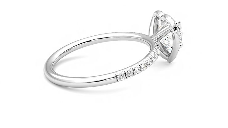 Taylor & Hart Dawn Heart Engagement Ring 360 degree image 11