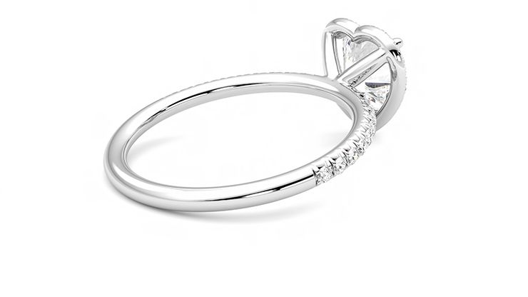 Taylor & Hart Dawn Heart Engagement Ring 360 degree image 12