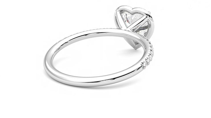 Taylor & Hart Dawn Heart Engagement Ring 360 degree image 13