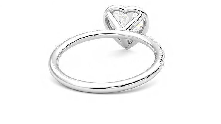 Taylor & Hart Dawn Heart Engagement Ring 360 degree image 14
