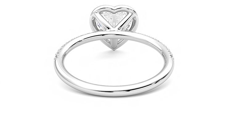 Taylor & Hart Dawn Heart Engagement Ring 360 degree image 15