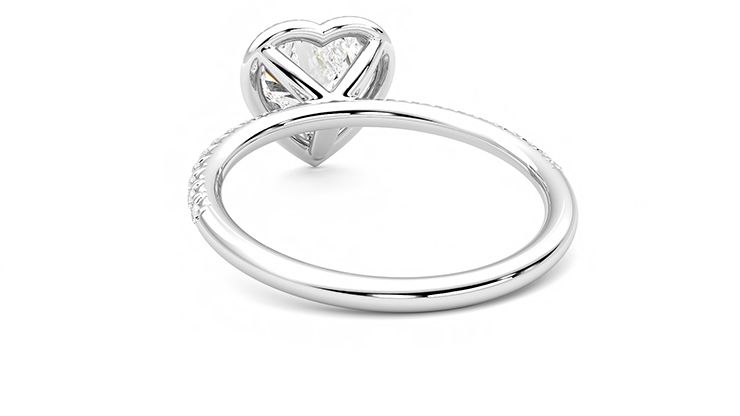 Taylor & Hart Dawn Heart Engagement Ring 360 degree image 16