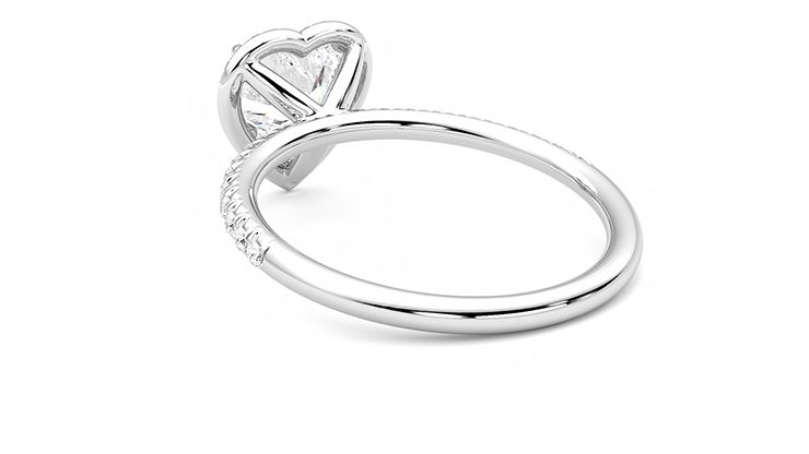 Taylor & Hart Dawn Heart Engagement Ring 360 degree image 17