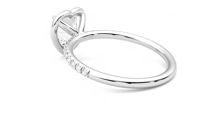 Taylor & Hart Dawn Heart Engagement Ring 360 degree image 18