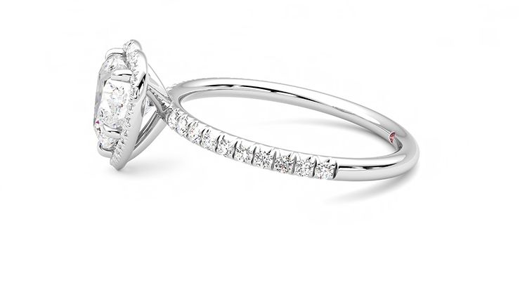 Taylor & Hart Dawn Heart Engagement Ring 360 degree image 21