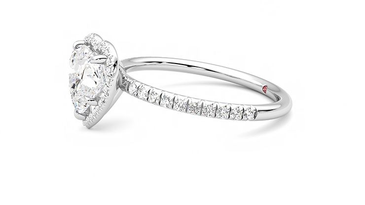 Taylor & Hart Dawn Heart Engagement Ring 360 degree image 22