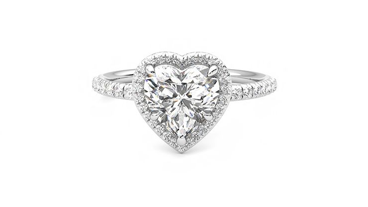 Taylor & Hart Dawn Heart Engagement Ring 360 degree image 29