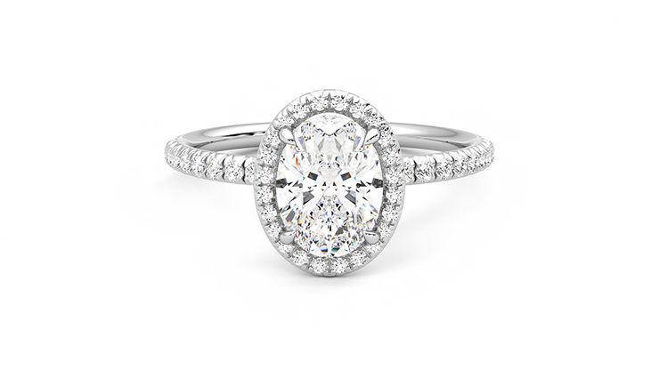 Taylor & Hart Dawn Oval Engagement Ring 360 degree image 0