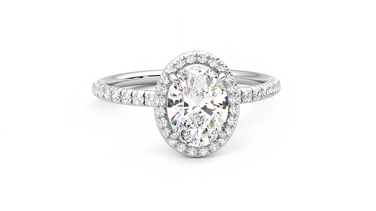 Taylor & Hart Dawn Oval Engagement Ring 360 degree image 2