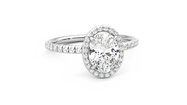 Taylor & Hart Dawn Oval Engagement Ring 360 degree image 3