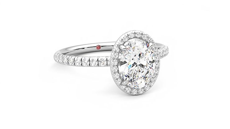 Taylor & Hart Dawn Oval Engagement Ring 360 degree image 4