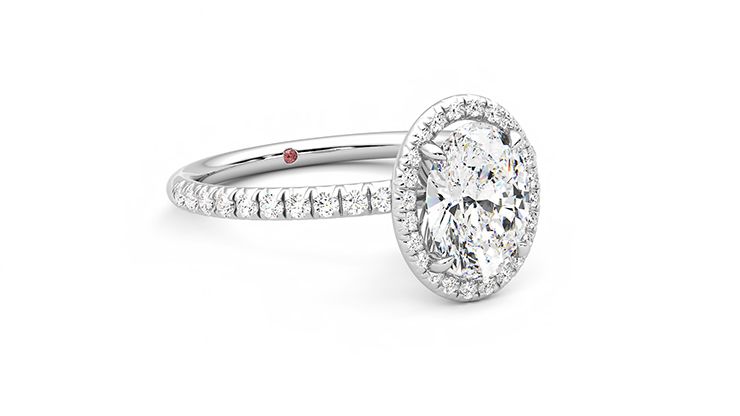 Taylor & Hart Dawn Oval Engagement Ring 360 degree image 5