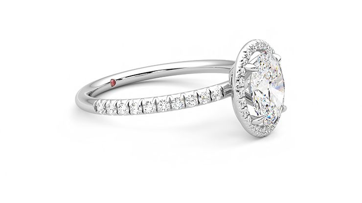 Taylor & Hart Dawn Oval Engagement Ring 360 degree image 7