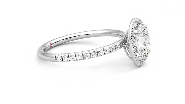 Taylor & Hart Dawn Oval Engagement Ring 360 degree image 8