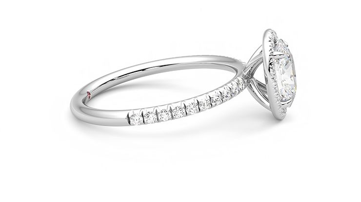 Taylor & Hart Dawn Oval Engagement Ring 360 degree image 9