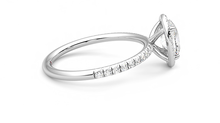 Taylor & Hart Dawn Oval Engagement Ring 360 degree image 10